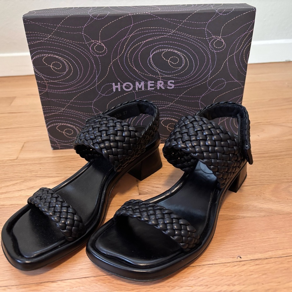 Artisan Black Braided Sandals